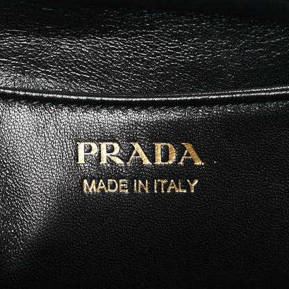 Prada Vitello Daino Soft Mini Zippered Shoulder Bag Black 6 of 8