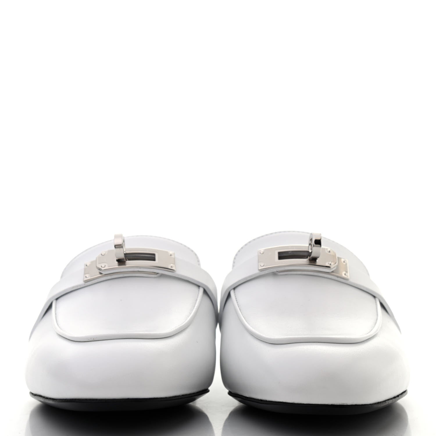 Hermes Calfskin Oz Mules 35.5 White 2 of 8