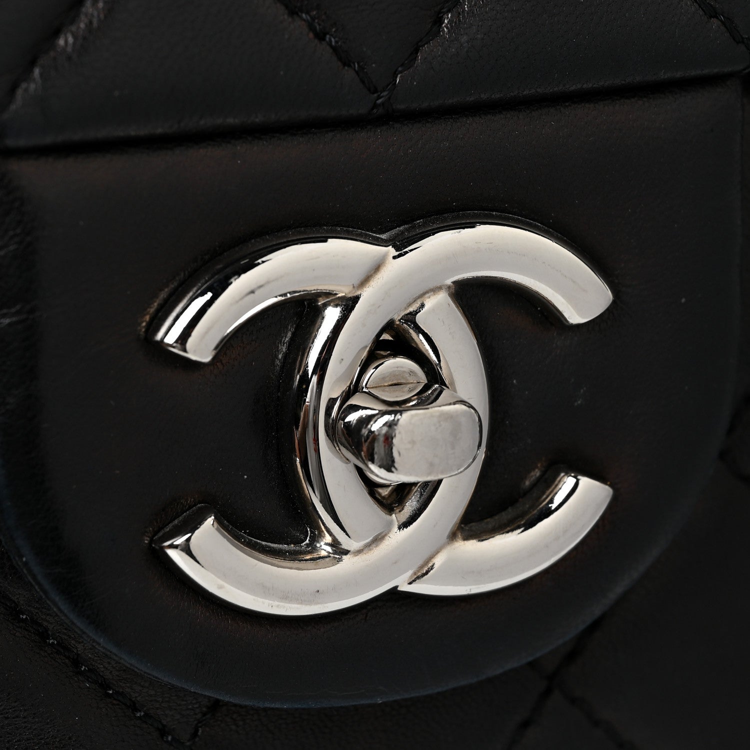 Chanel Washed Lambskin Quilted Maxi Single Flap Black 23 of 24