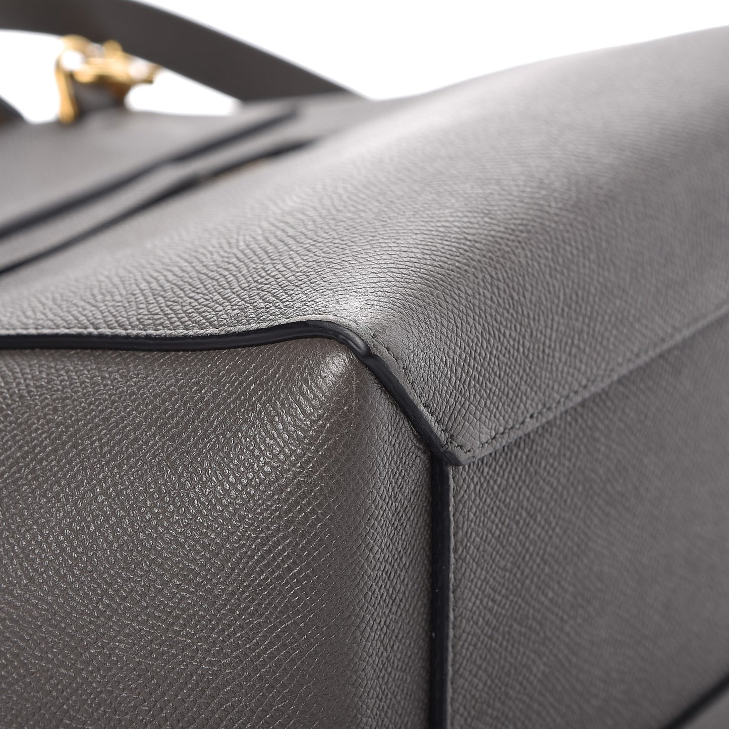 Grained Calfskin Micro Belt Bag Grey