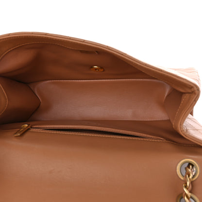 Chanel Lambskin Quilted Chaine Lettre Flap Brown 5 of 11