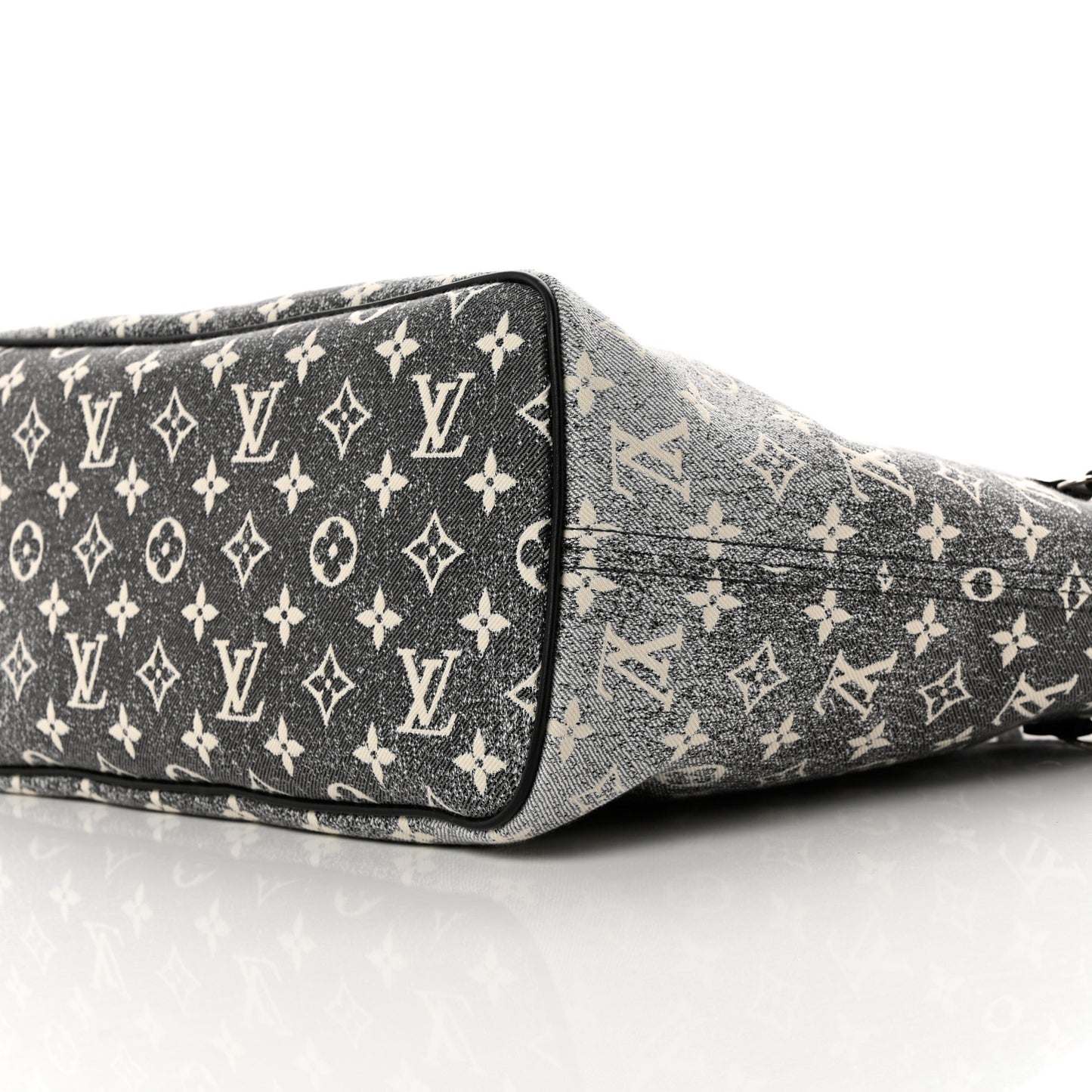 Denim Monogram Jacquard Neverfull MM Grey