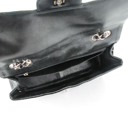 Chanel Distressed Patent Quilted Jumbo Single Flap Black 5 of 8