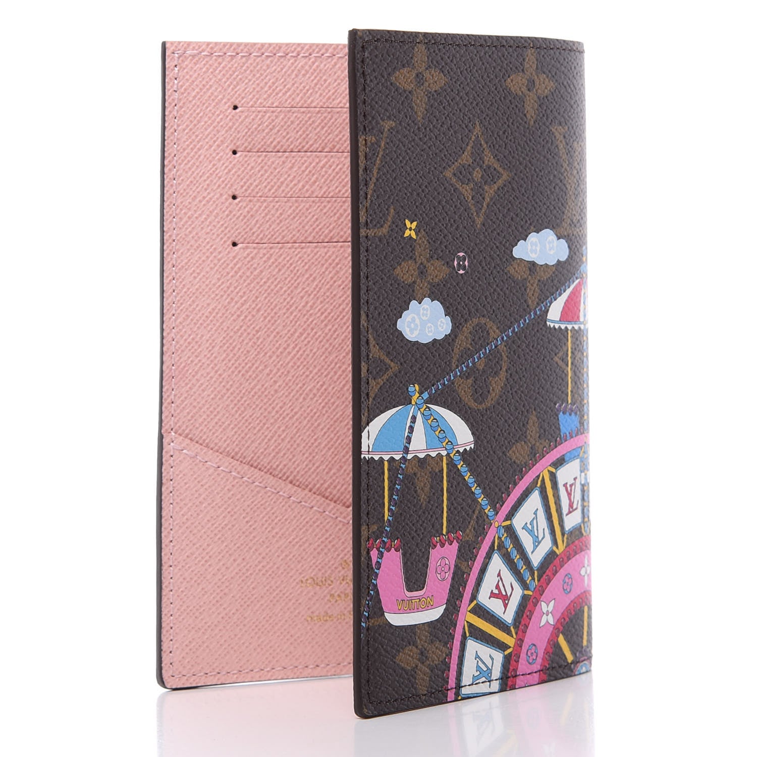 Louis Vuitton Monogram 2020 Christmas Animation Big Wheel Passport Cover Rose Ballerine 2 of 8