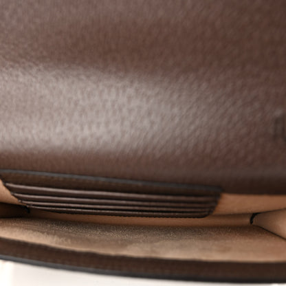 Gucci GG Supreme Monogram Strawberry Seed Textured Dollar Calfskin Enamel Double G Strawberry Wallet On Chain Beige Ebony Black New Acero Hibiscus Red 5 of 10