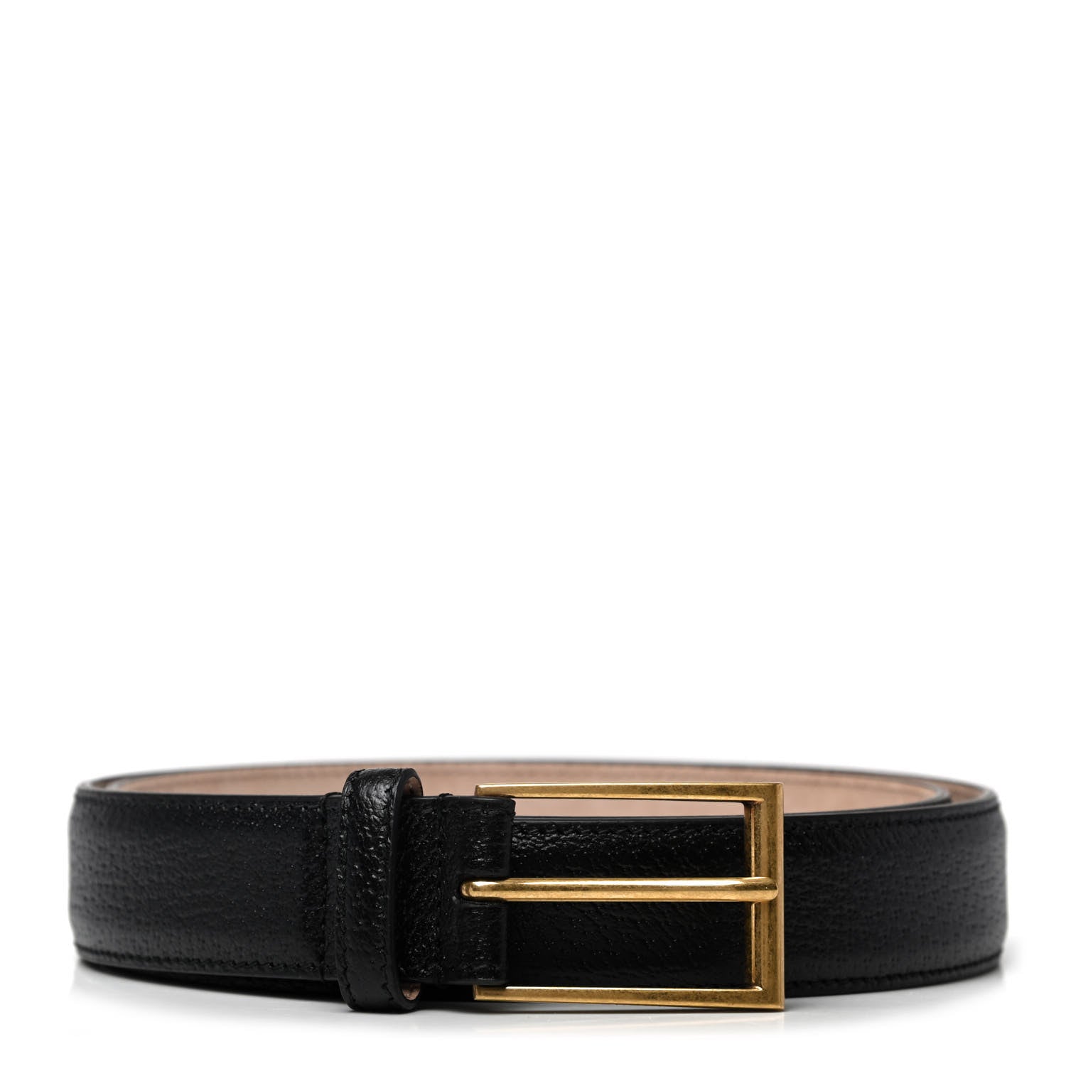 Gucci Textured Dollar Calfskin 30mm Belt 100 40 Black 1 of 5
