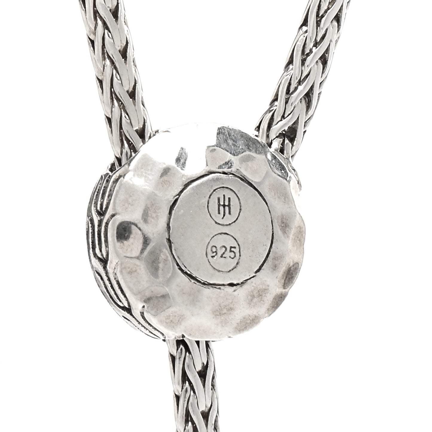 Sterling Silver Classic Chain Hammered Y Necklace