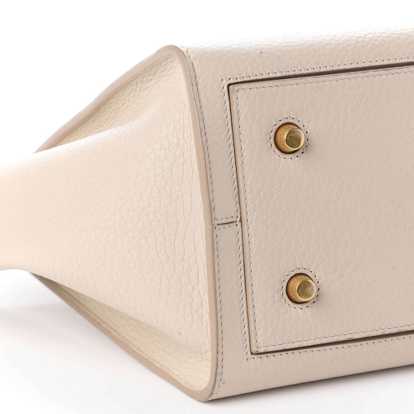 Crisped Calfskin Mini Tie Knot Tote Chalk