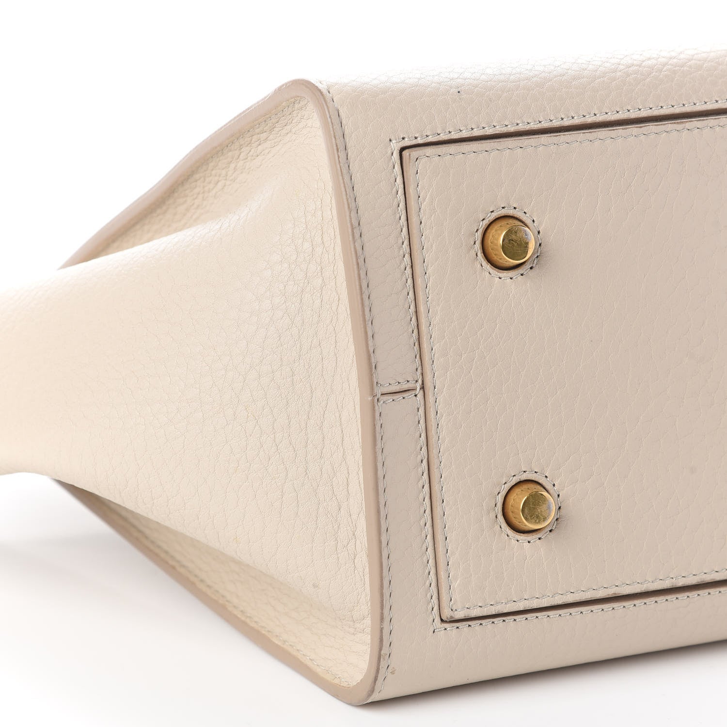 Celine Crisped Calfskin Mini Tie Knot Tote Chalk 5 of 9
