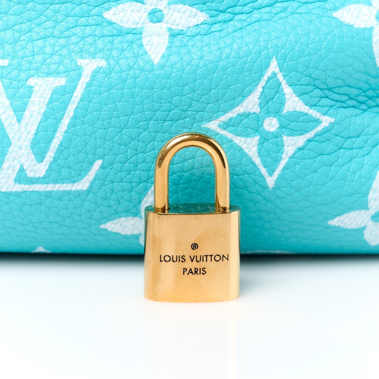 Calfskin Monogram Speedy P9 Bandouliere 40 Turquoise