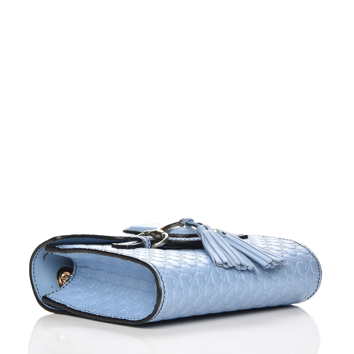 Soft Microguccissima Mini Emily Chain Shoulder Bag Mineral Blue