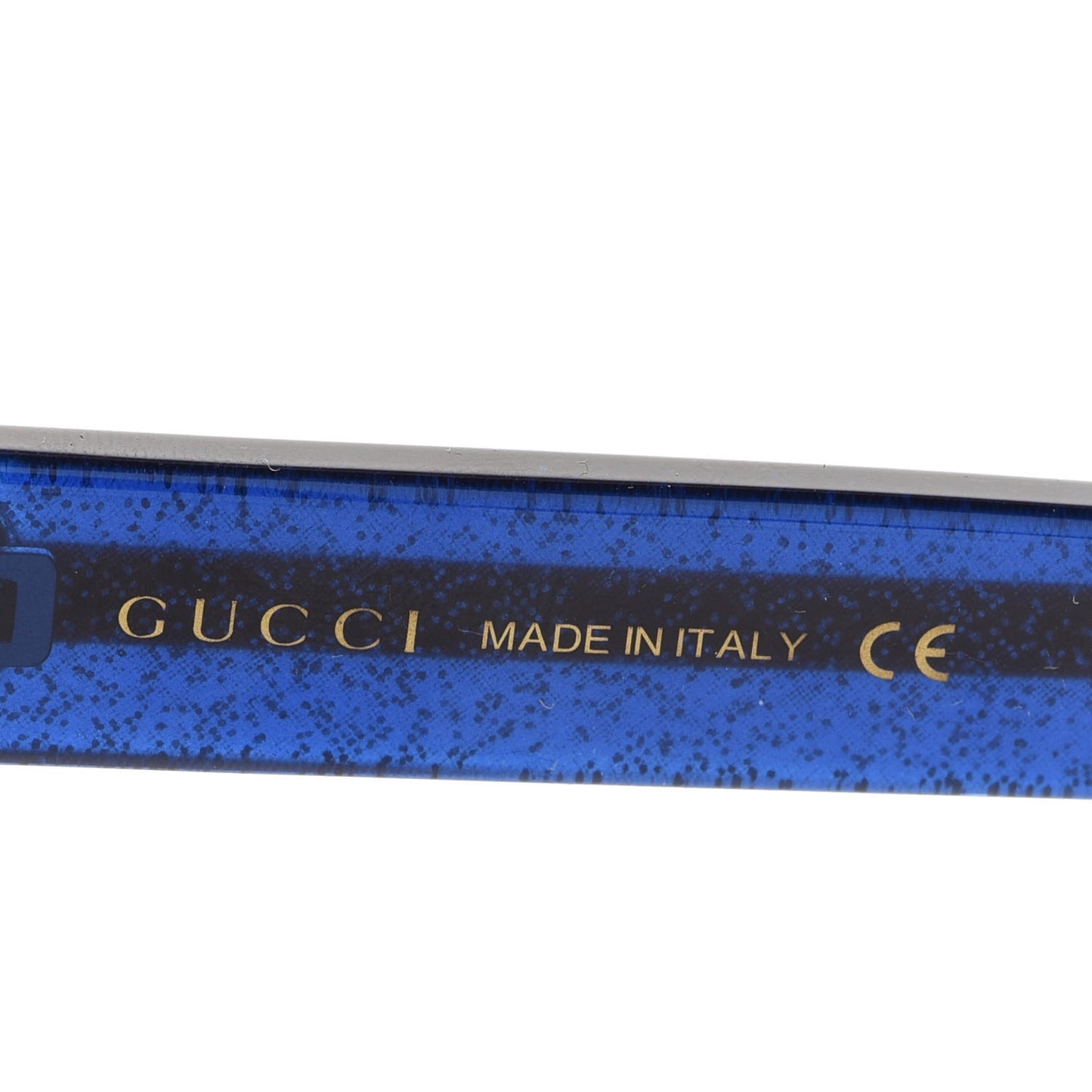 Acetate Square Frame Web Glitter Sunglasses GG0036S Brown Blue
