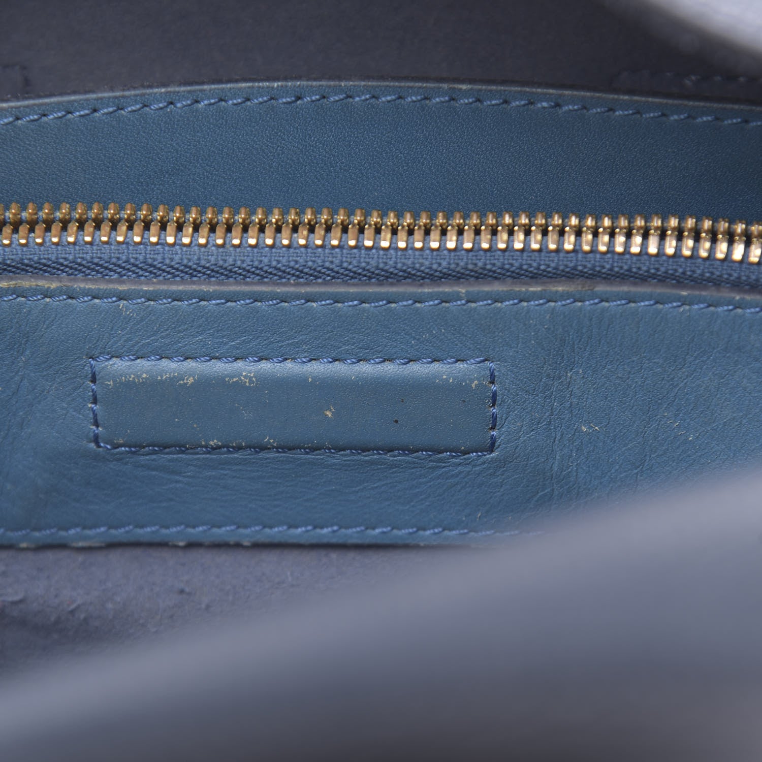 MCM Grained Calfskin Medium Milla Tote Navy 11 of 12
