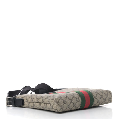 Gucci GG Supreme Monogram Web Messenger Bag Black 3 of 4