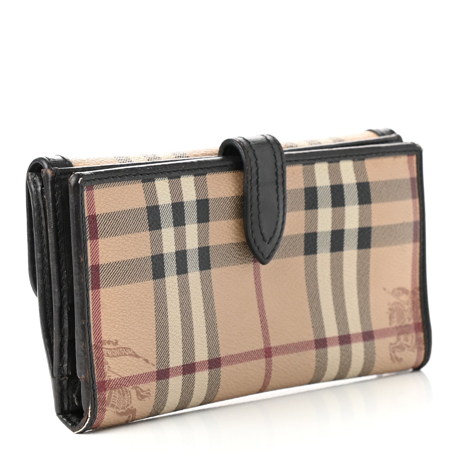 Burberry Haymarket Check Continental Wallet Black 3 of 12