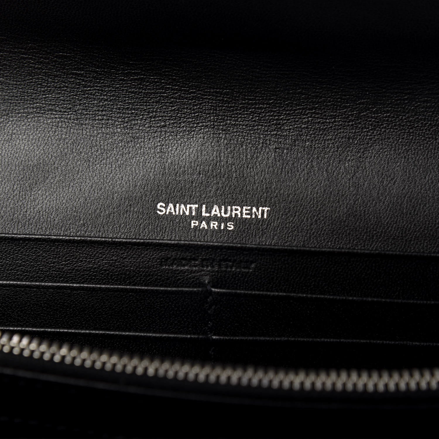 Saint Laurent Lambskin Y Quilted Monogram Large Loulou Flap Wallet Black 6 of 7