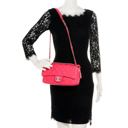 Chanel Caviar Quilted Medium Easy Flap Coral 2 of 8