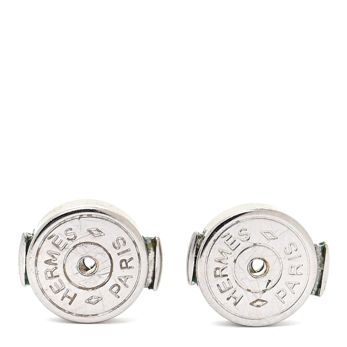 Palladium Lacquered Cage d'H Earrings Rose Indien