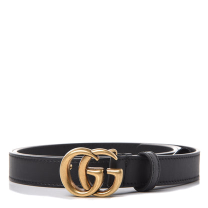 Gucci Calfskin Double G 20mm Belt 85 34 Black 1 of 6