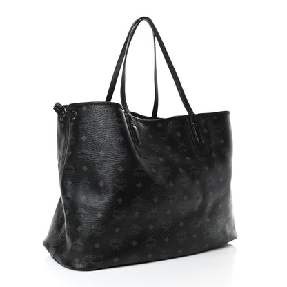 MCM Visetos Large Liz Reversible Shopper Tote Black 3 of 8