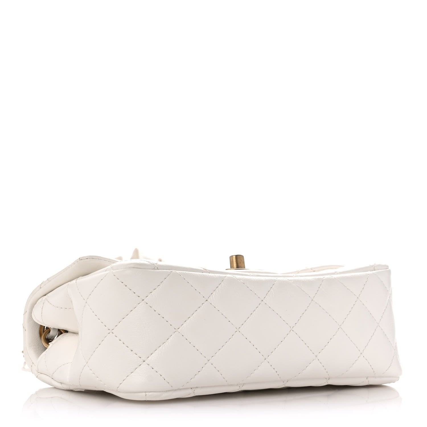 Chanel Lambskin Quilted Mini Romance Rectangular Flap White 4 of 11