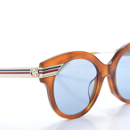 Gucci Acetate Round Frame Web Sunglasses GG0282SA Tortoise 7 of 7