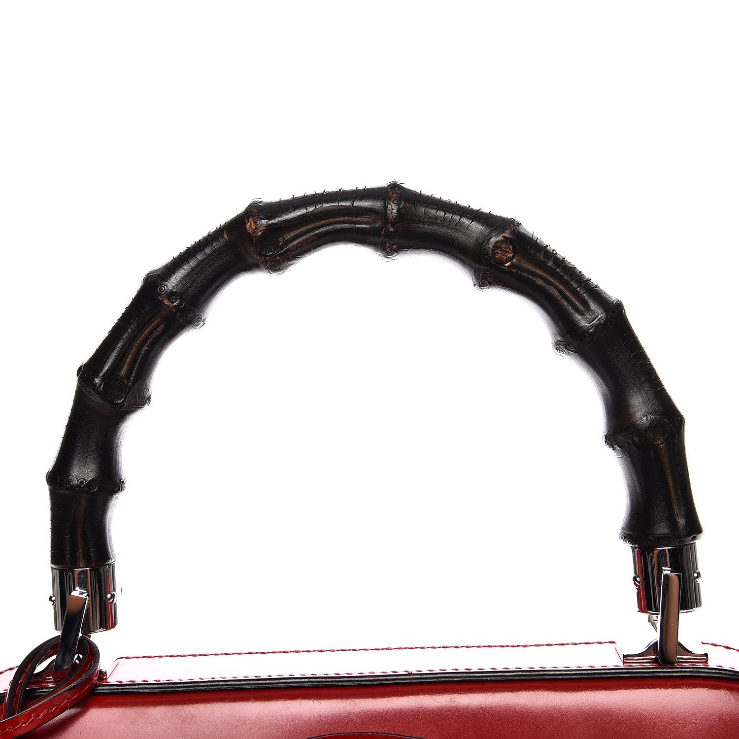 Gucci Regent Calfskin Bamboo Medium Lady Lock Top Handle Bag Red 8 of 13
