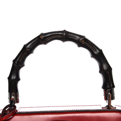 Gucci Regent Calfskin Bamboo Medium Lady Lock Top Handle Bag Red 8 of 13