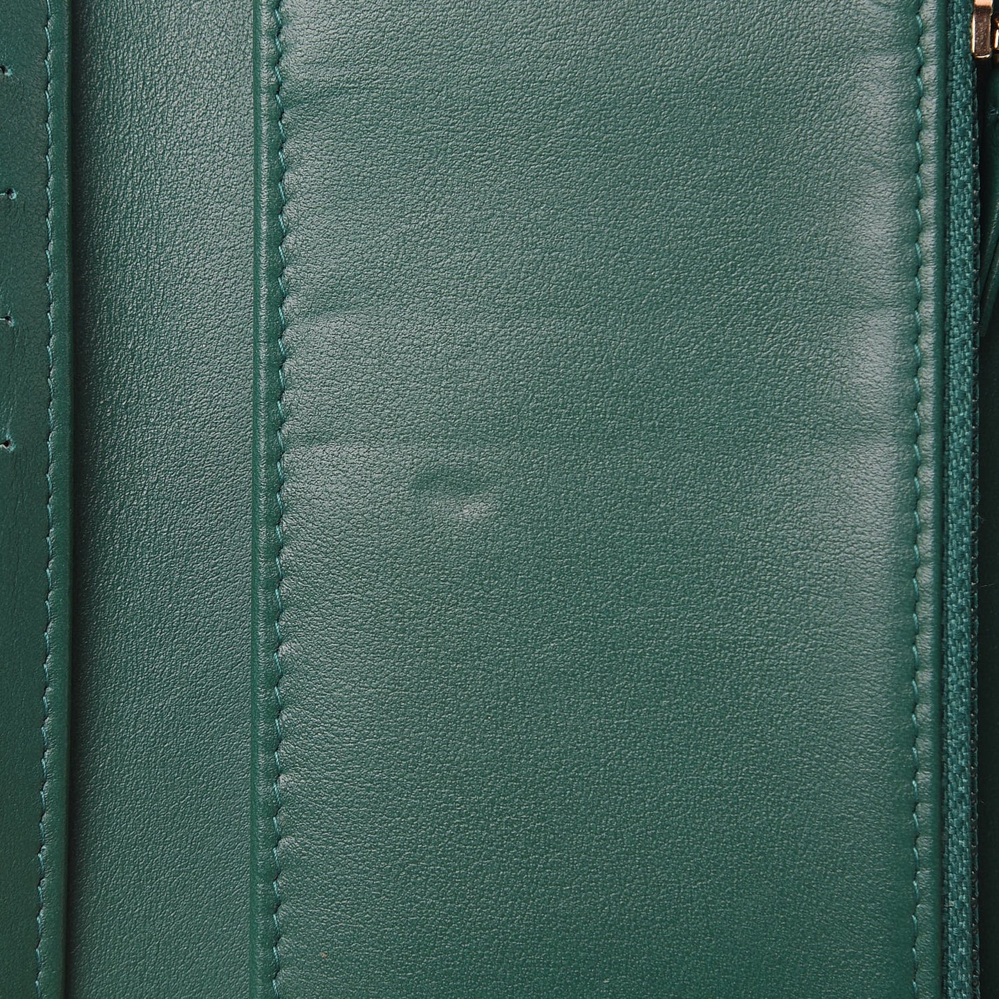 Metallic Caviar Quilted Medium Flap Wallet Green