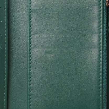 Chanel Metallic Caviar Quilted Medium Flap Wallet Green 9 of 10