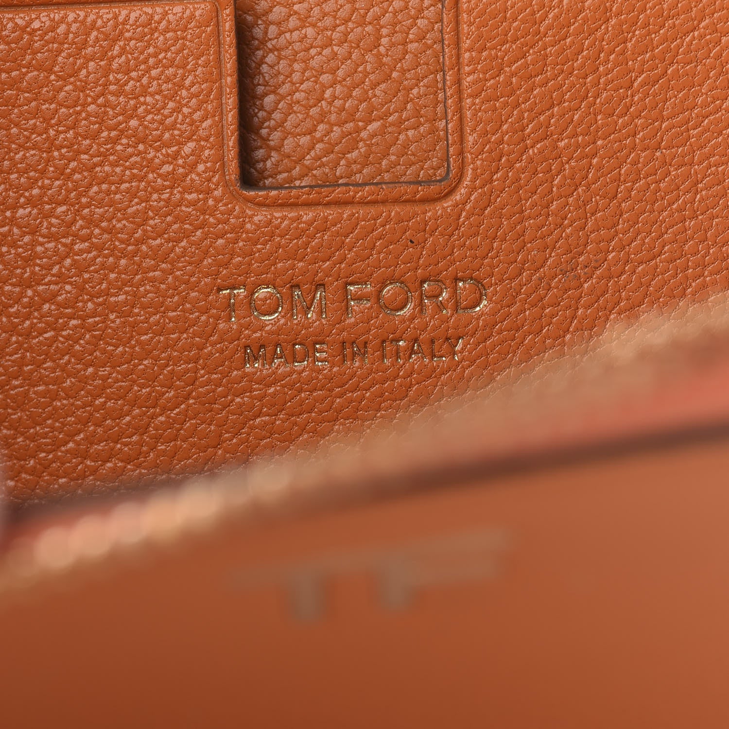 Tom Ford Calfskin Zip Coin Purse Orange 5 of 9
