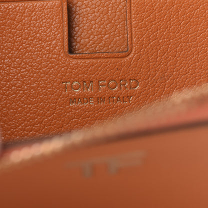 Tom Ford Calfskin Zip Coin Purse Orange 5 of 9