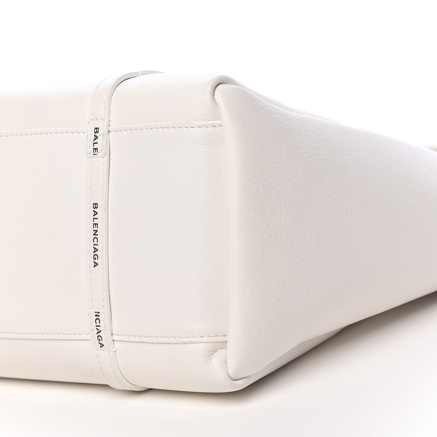 Balenciaga Calfskin Logo Strap Small Everyday Tote White Black 11 of 12