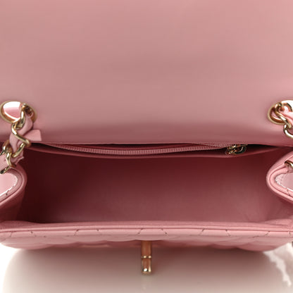 Chanel Lambskin Quilted Mini Square Flap Pink 4 of 10
