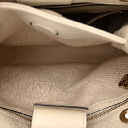 Gucci Calfskin Small Bamboo Shopper Tote White 6 of 11