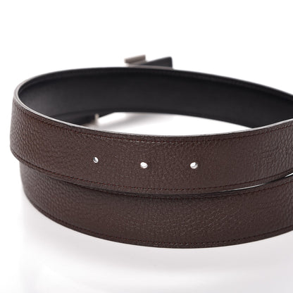 Hermes Box Togo 32mm H Belt 85 Black Chocolate 4 of 8