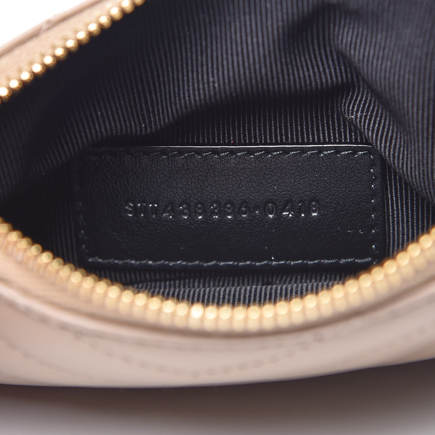Saint Laurent Calfskin Matelasse Monogram Key Pouch Light Taupe 7 of 7