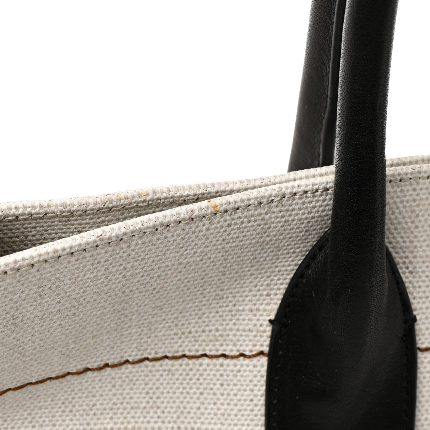 Saint Laurent Linen Calfskin Rive Gauche Tote Optic White 14 of 14