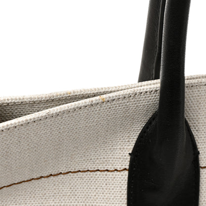 Saint Laurent Linen Calfskin Rive Gauche Tote Optic White 14 of 14