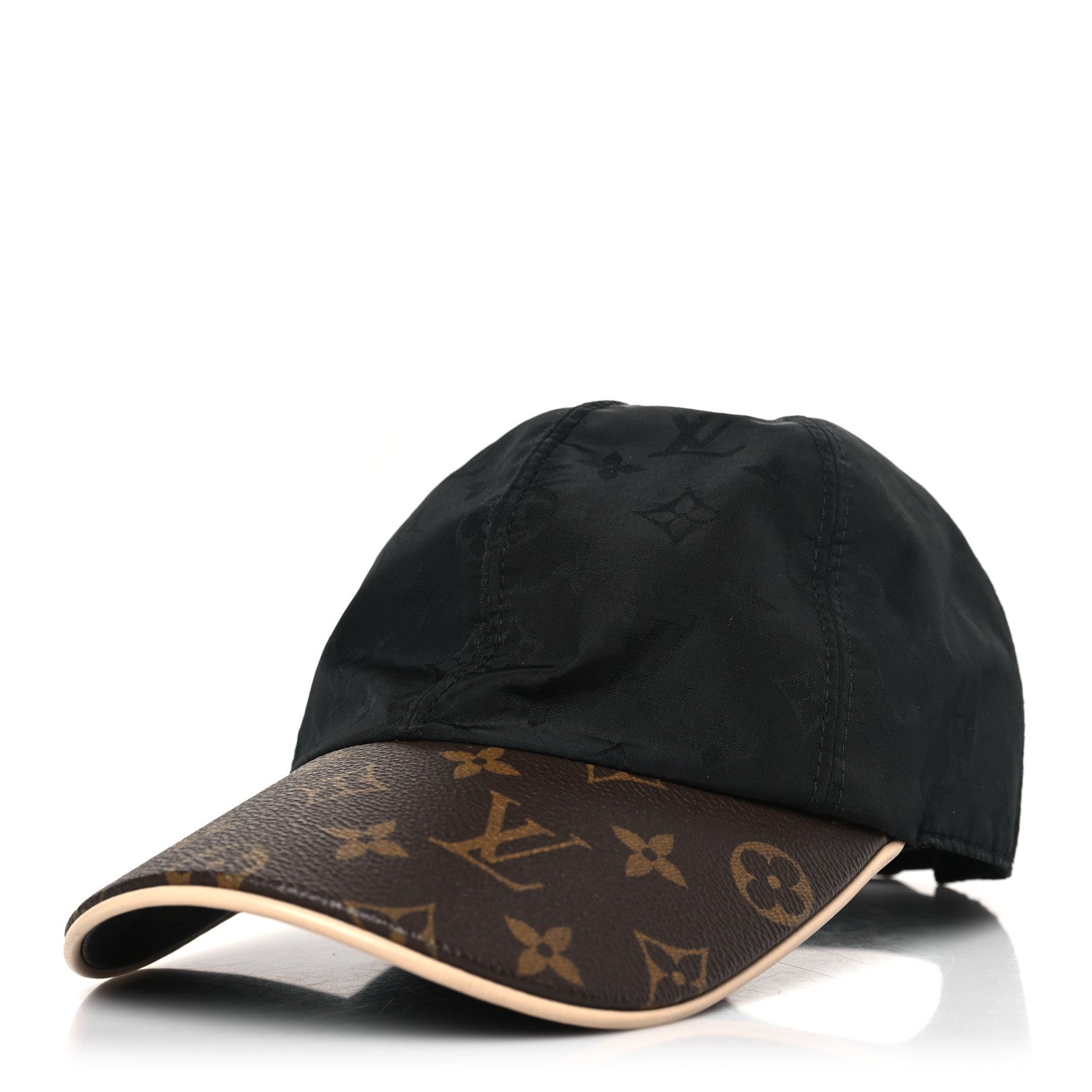 Louis Vuitton Polyester Silk Monogram LV Get Ready Cap M Black 1 of 8