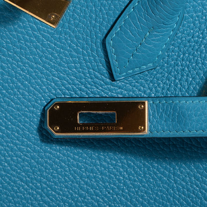 Hermes Togo Birkin 35 Turquoise 9 of 26