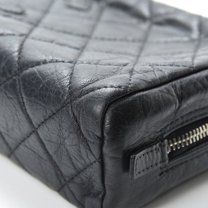 Chanel Distressed Calfskin Cambon Cosmetic Case Black 13 of 17