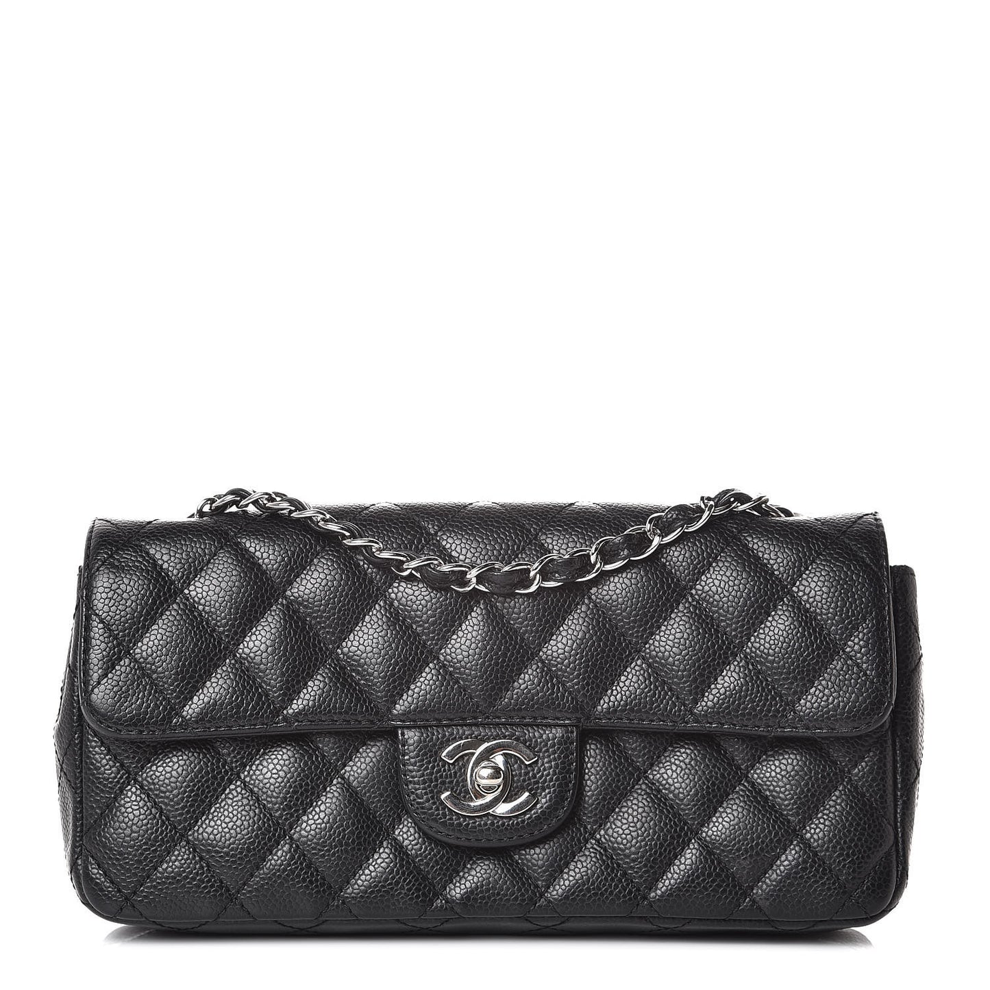 Caviar Quilted East West Flap Black