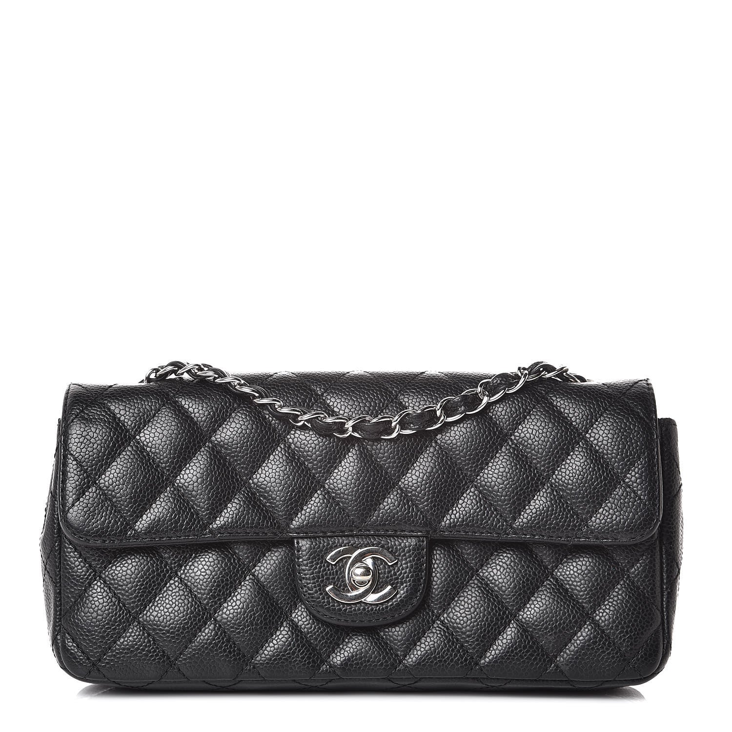 Chanel Caviar Quilted East West Flap Black 1 of 8