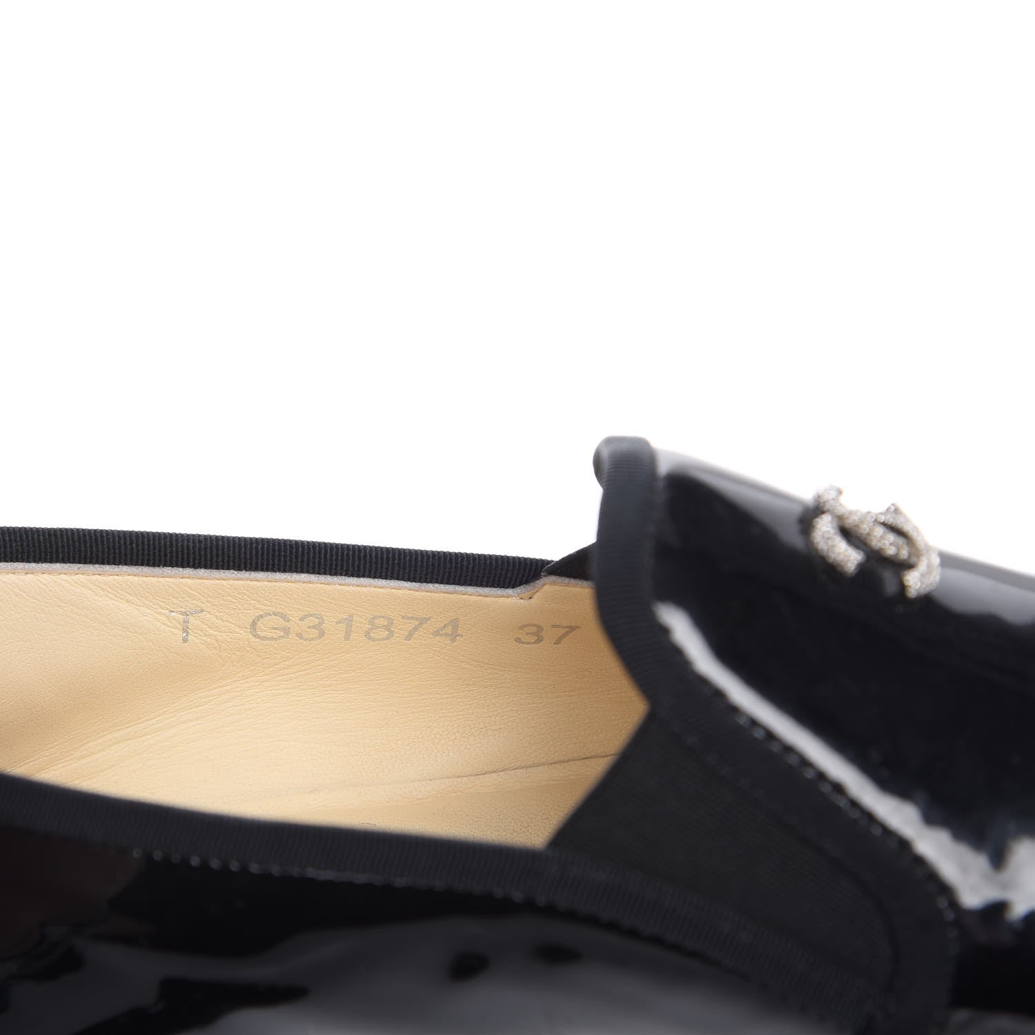 Chanel Patent Calfskin CC Mocassin Loafer Espadrilles 37 Black 12 of 16