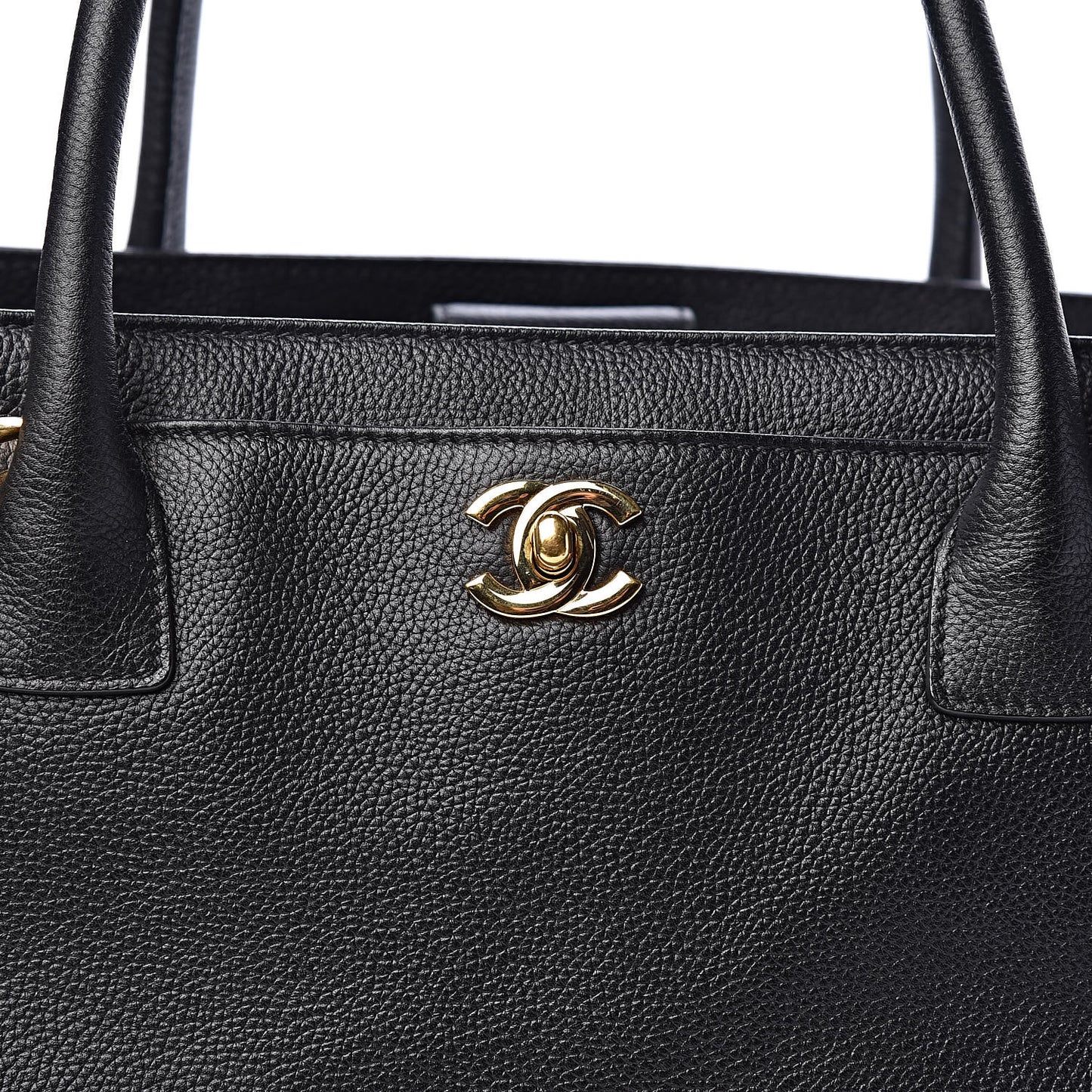 Calfskin Cerf Shopper Tote Black