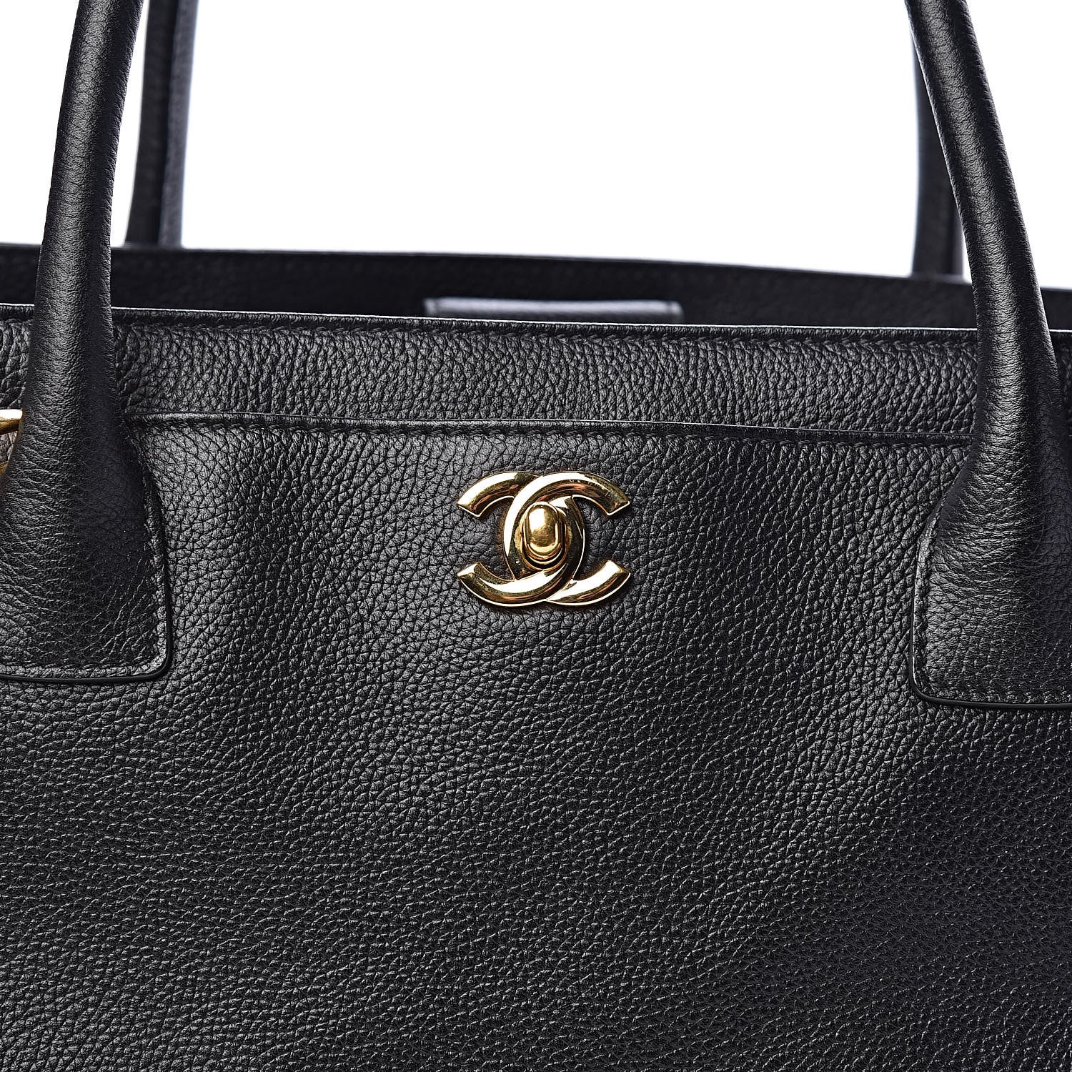 Chanel Calfskin Cerf Shopper Tote Black 11 of 12
