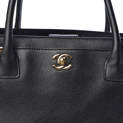 Chanel Calfskin Cerf Shopper Tote Black 11 of 12