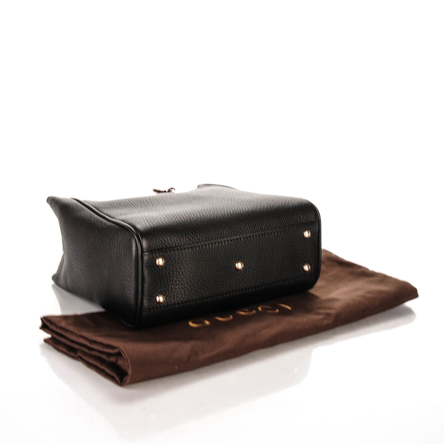Cellarius Calfskin Mini Bamboo Shopper Tote Black