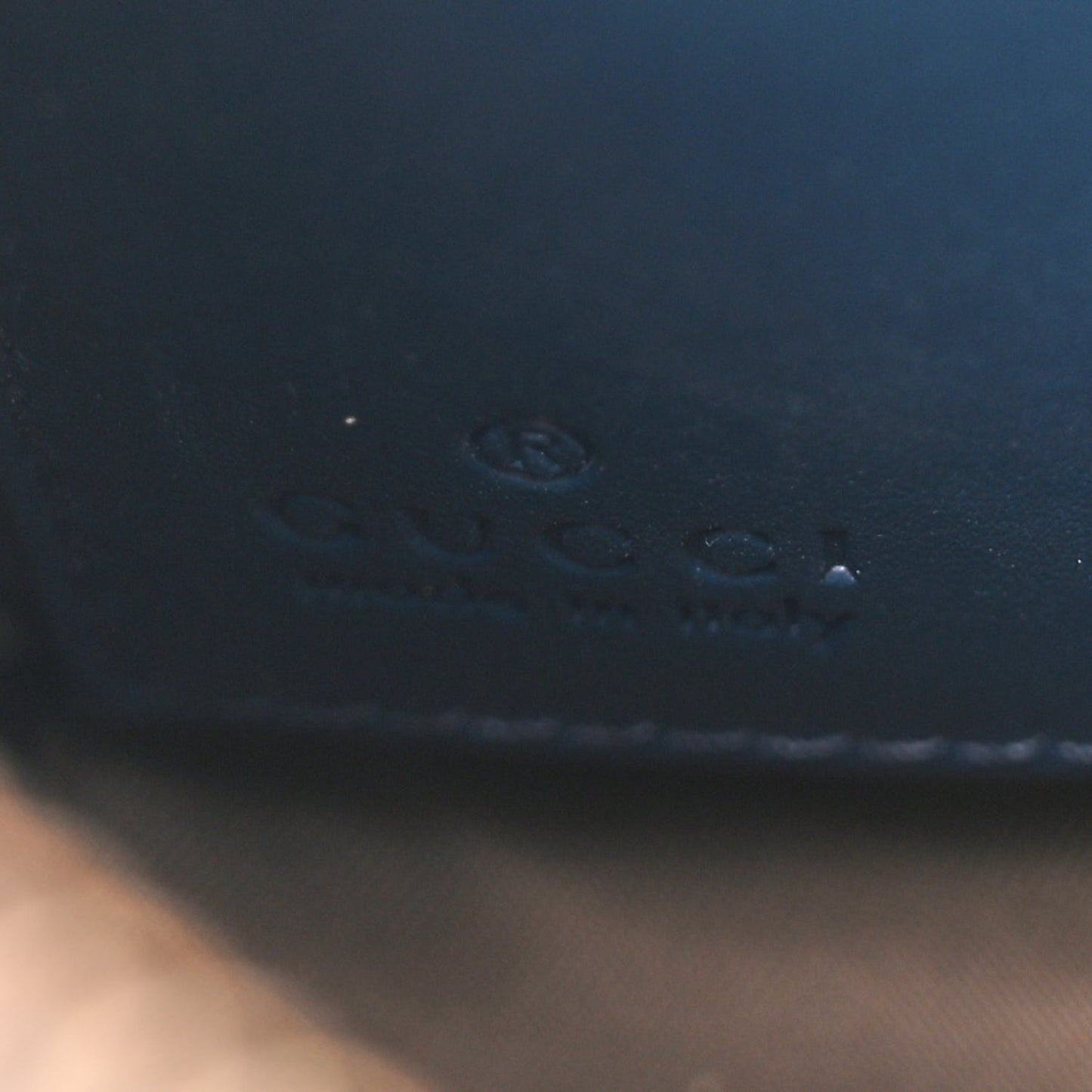 Guccissima Signature Wrist Wallet Blue Agata
